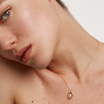 Collana PdPaola CO01-260-U Lettera A in argento 925 placcato oro 18 Kt-2b Gioielli