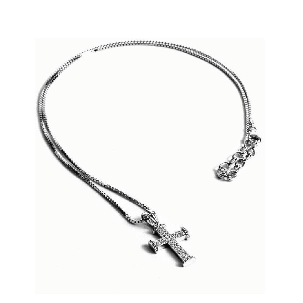 Collana Cesare Paciotti Players uomo croce argento-2b Gioielli