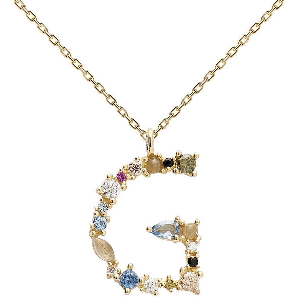 Collana PdPaola CO01-102-U argento 925 placcato oro 18 Kt Lettera G-2b Gioielli