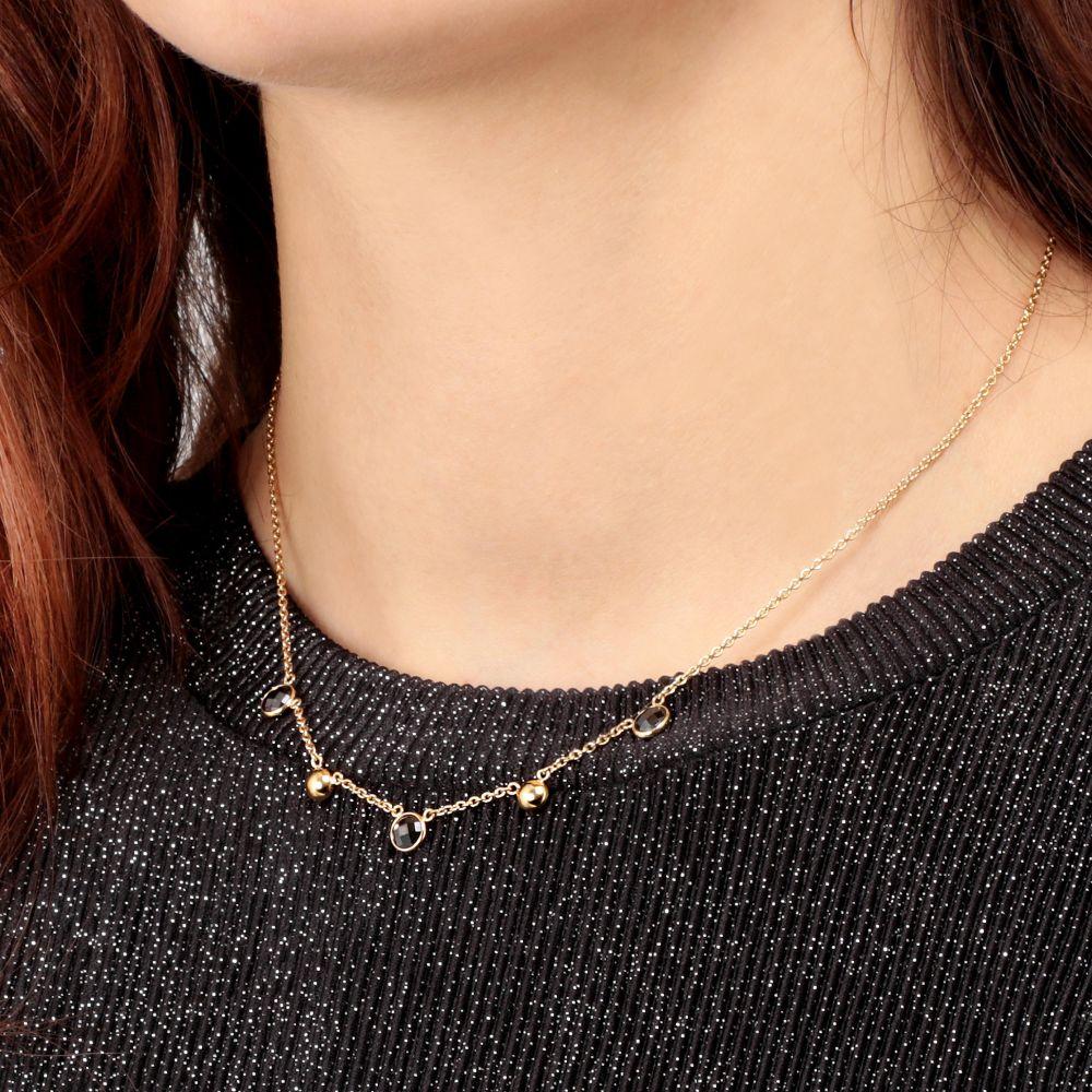 Collana Morellato Gipsy SAQG02 donna cristalli neri-2b Gioielli