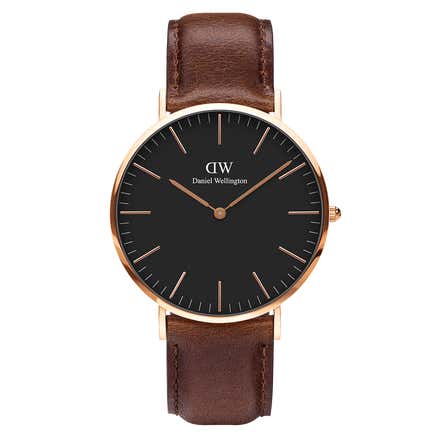 Orologio DW Classic Black Bristol 40mm Rose Gold DW00100125-2b Gioielli
