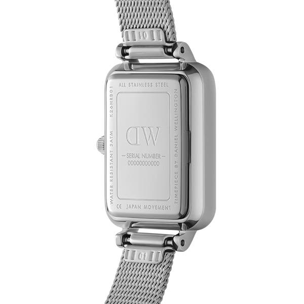 Orologio DW Quadro Pressed Sterling 20x26 mm bianco DW00100438-2b Gioielli