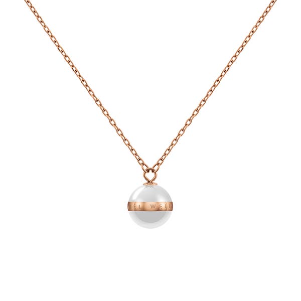 Collana DW Aspiration DW00400157 rose gold ceramica bianca-2b Gioielli