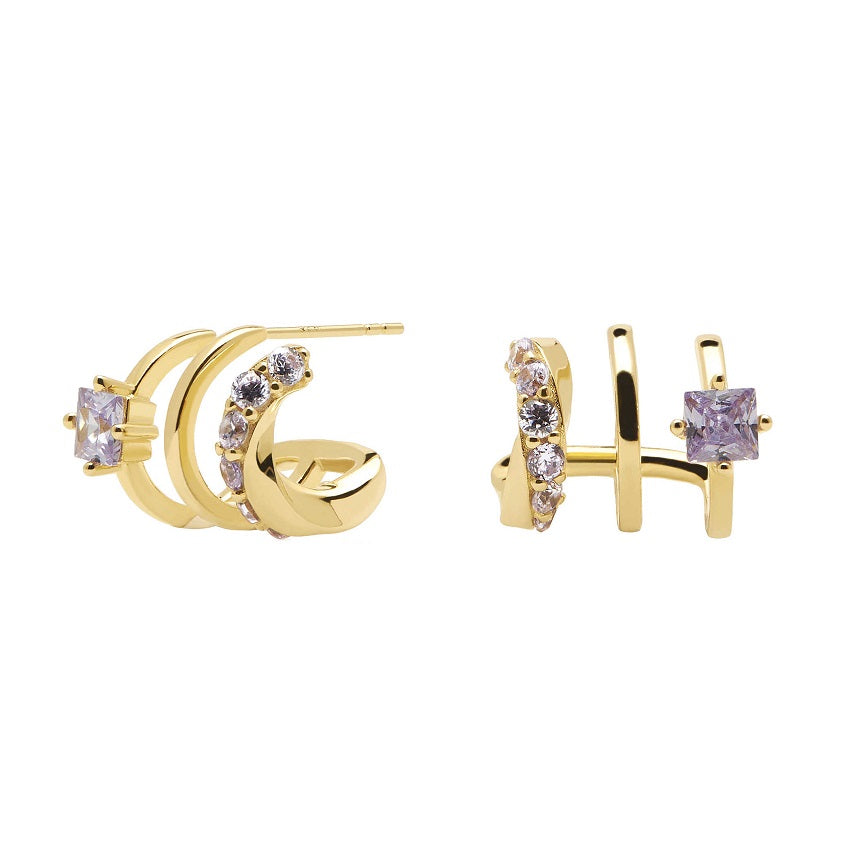 Orecchini PdPaola AR01-246-U Royal Cavalier Collection argento 925 placcato oro 18 K-2b Gioielli