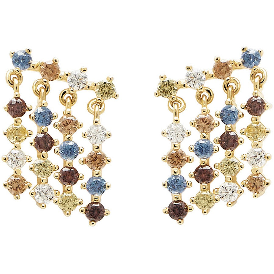 Orecchini PdPaola AR01-293-U Five Willow in argento 925 placcato oro 18 Kt-2b Gioielli