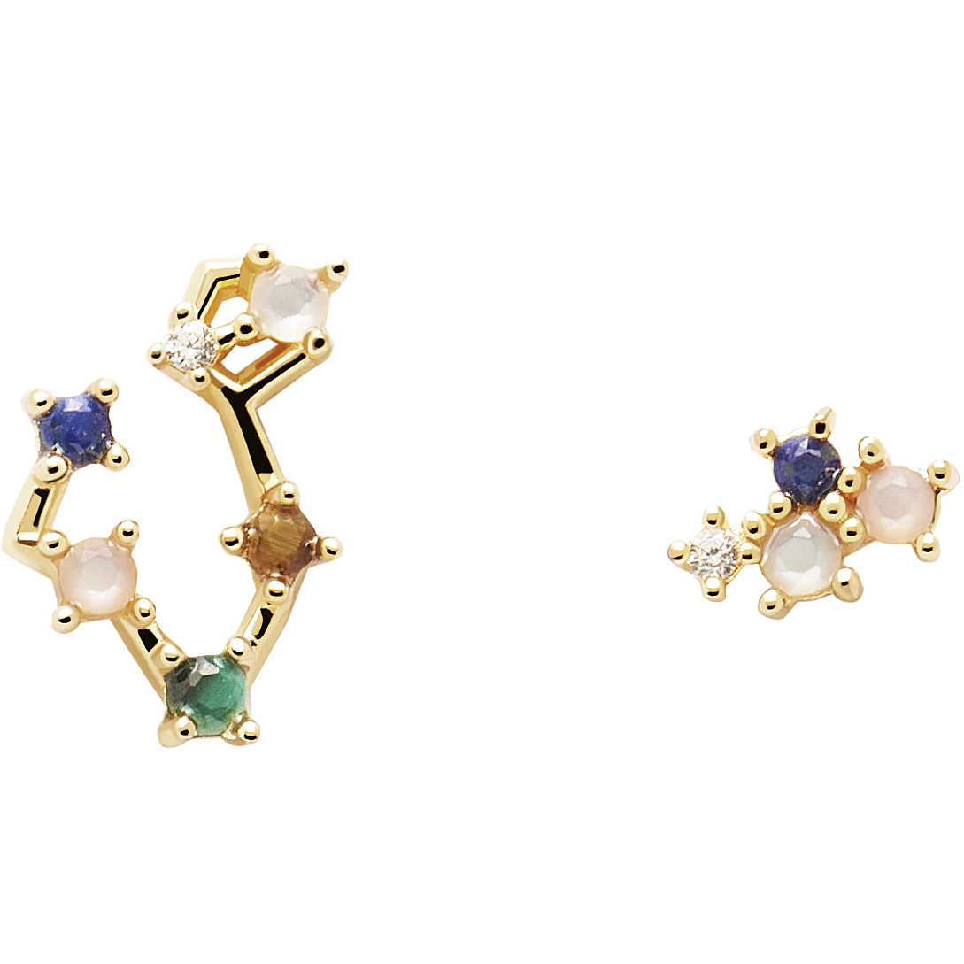 Orecchini PdPaola AR01-403-U Zodiac Constellations Pesci argento placcato oro 18 K-2b Gioielli