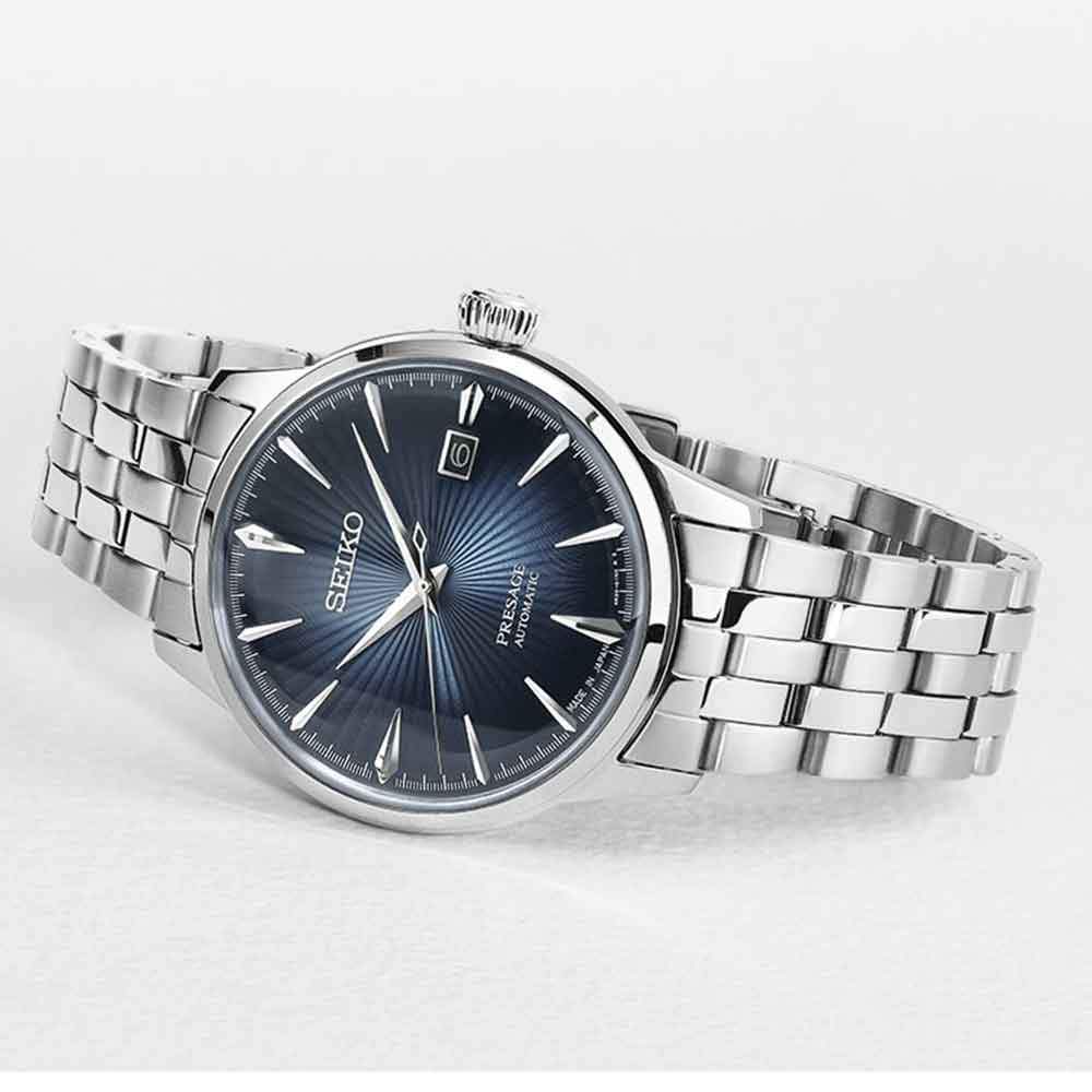 Orologio Seiko Presage Cocktail Blue Moon SRPB41J1 automatico uomo 40 mm-2b Gioielli