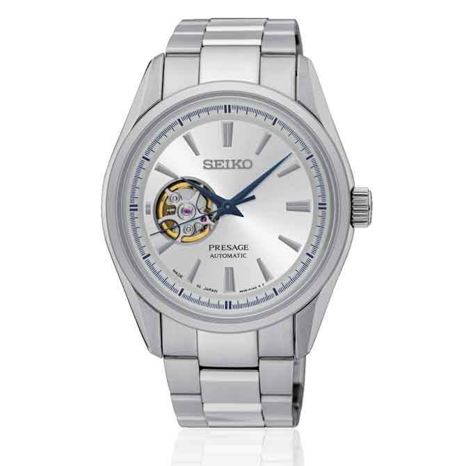 Orologio Seiko Presage Open Heart automatico uomo 41mm SSA355J1-2b Gioielli