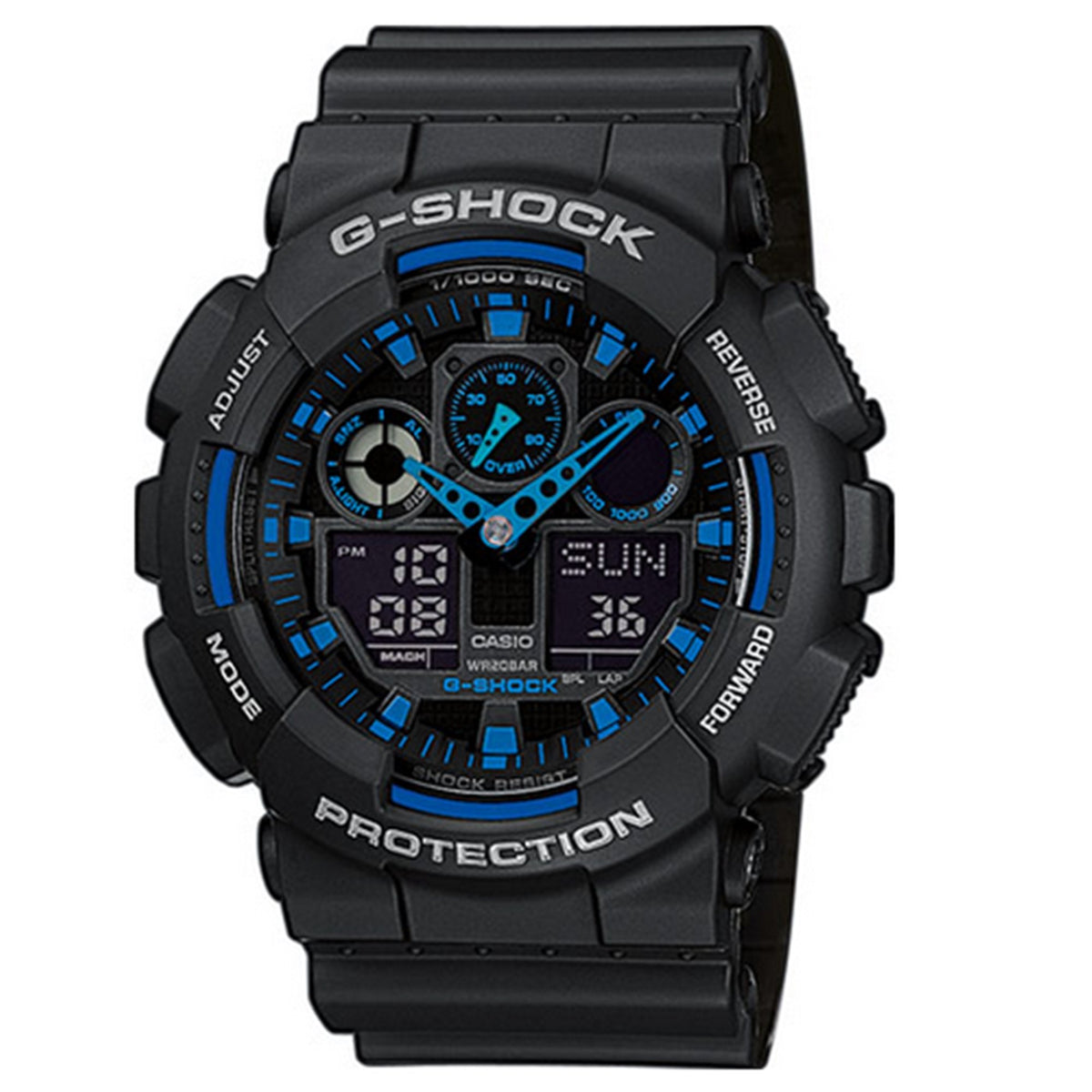 Orologio Casio G-Shock GA-100-1A2ER 51mm uomo nero blu-2b Gioielli