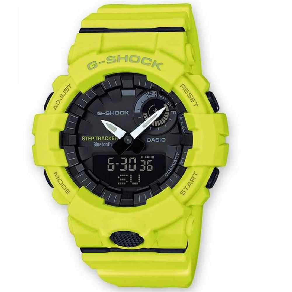 Orologio Casio G-Shock GBA-800-9AER bluetooth 48mm giallo-2b Gioielli