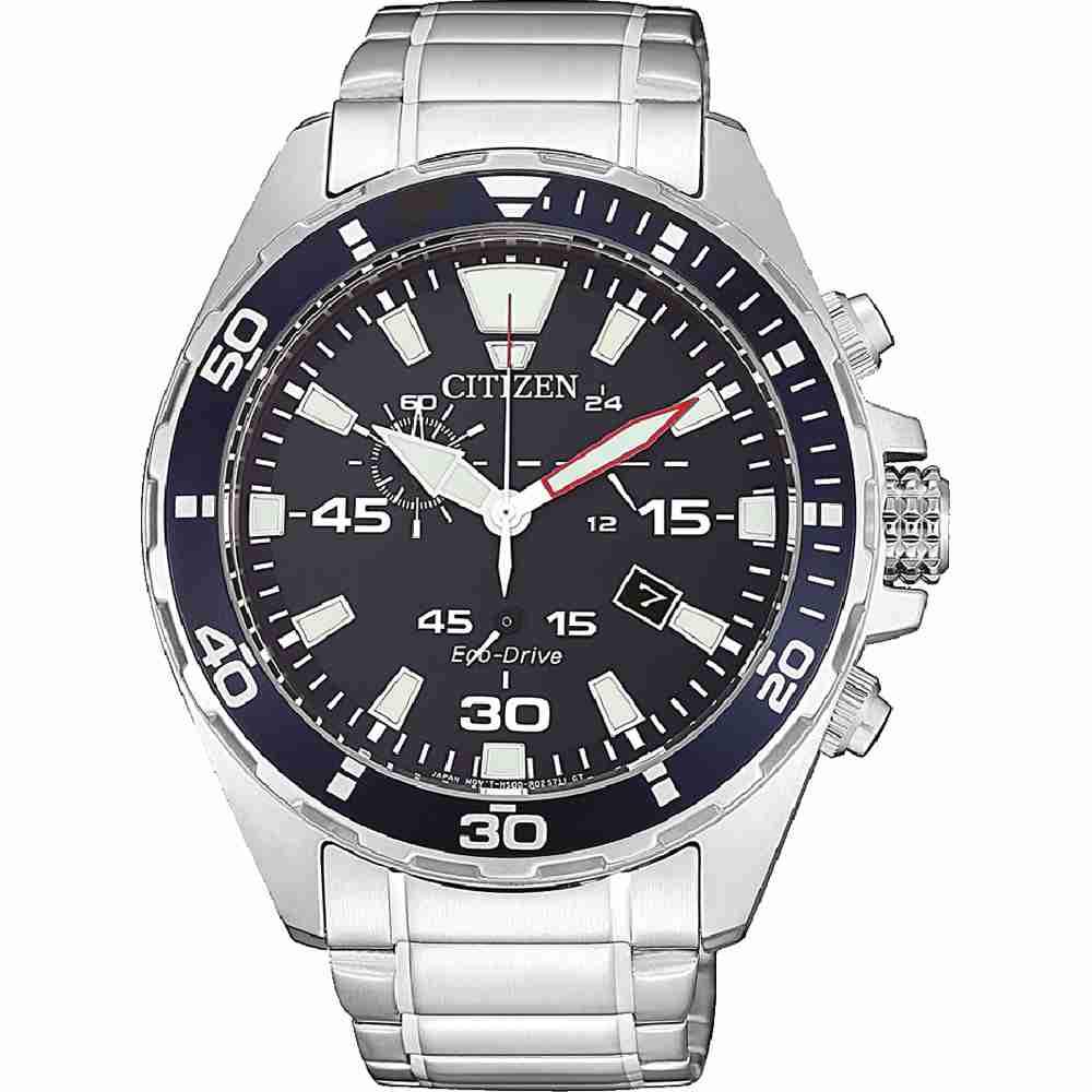 Orologio Citizen Of Collection AT2431-87L Crono Sport uomo 44mm blu-2b Gioielli