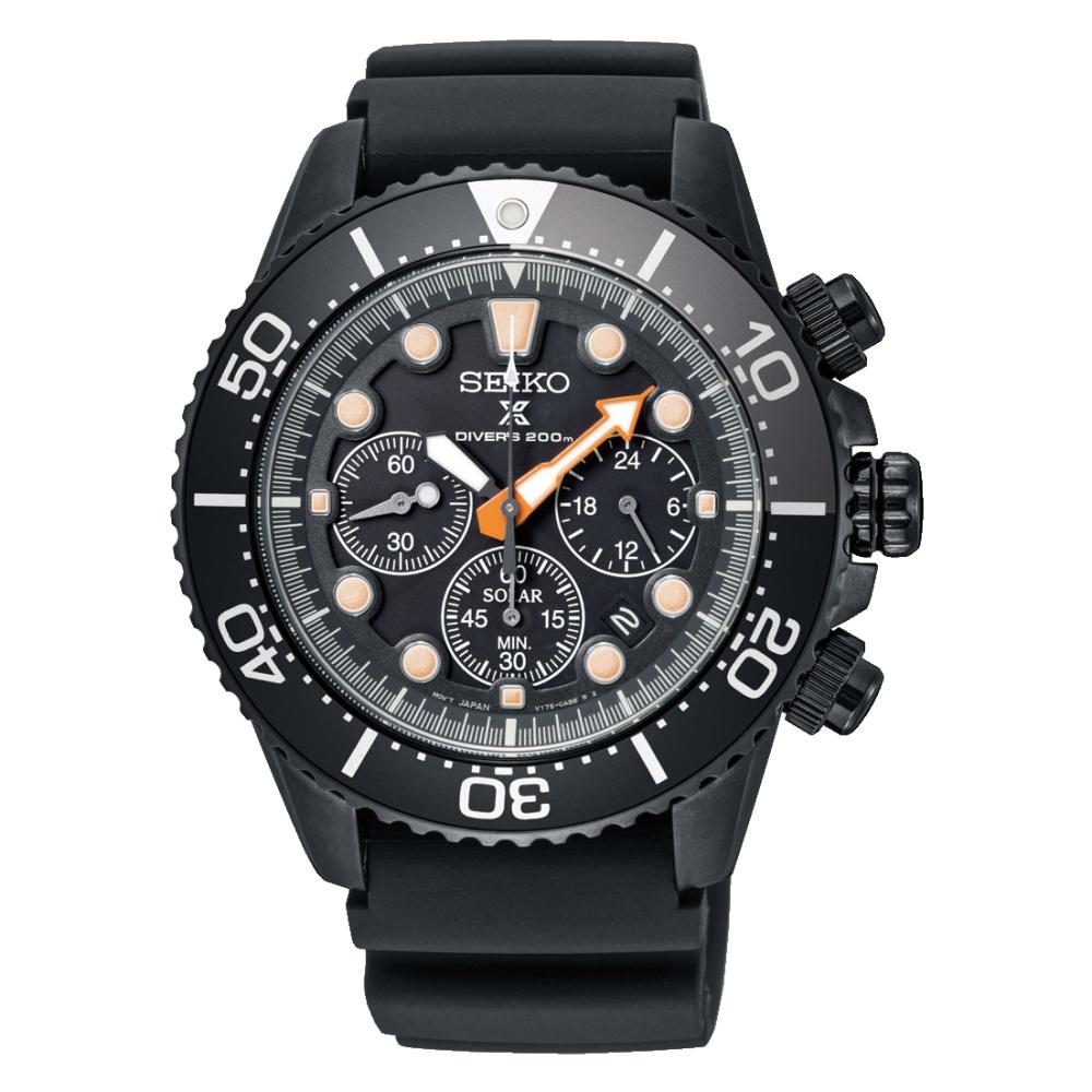 Seiko PROSPEX Limited Edition Chronograph Solar Diver Black PVD SSC673P1