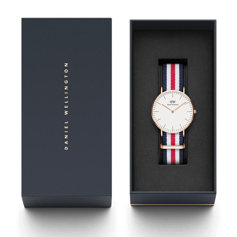 Orologio DW Classic Canterbury 36mm bianco rose gold DW00100030-2b Gioielli