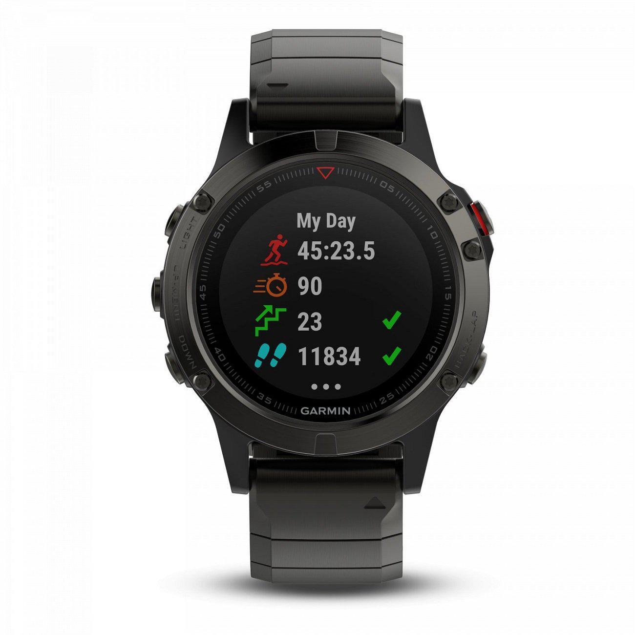 Garmin Men's Watch Fenix Gray Black GPS wrist heart rate monitor  010-01688-00 2b Gioielli