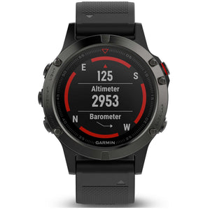 Orologio Garmin Fenix 5 Gray Black smartwatch uomo 47mm cardio da polso 010-01688-00-2b Gioielli