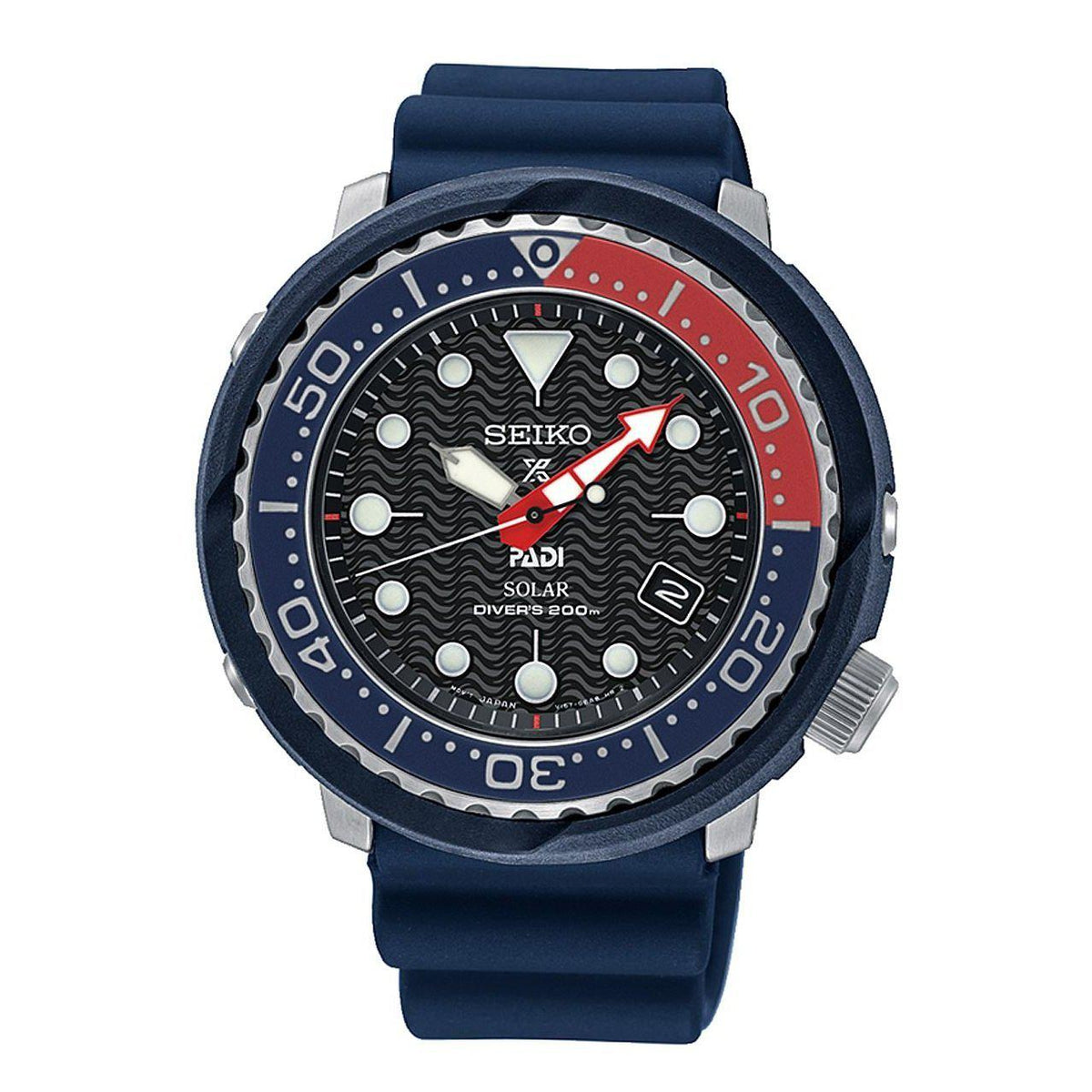 Orologio Seiko PROSPEX PADI TUNA SOLAR Diver pepsi SNE499P1-2b Gioielli