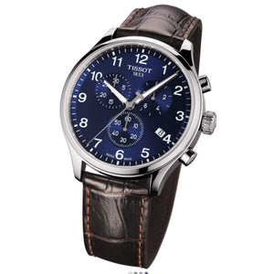 Orologio Tissot Chrono XL T116.617.16.047.00 cronografo uomo 45mm blu pelle-2b Gioielli