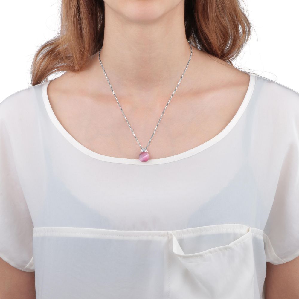 Collana Morellato Gemma SAKK54 donna rosa argento-2b Gioielli