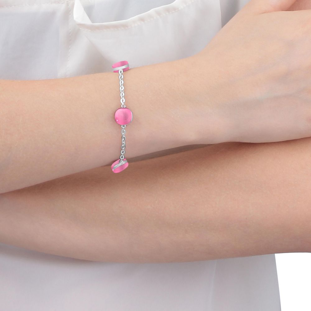 Bracciale Morellato Gemma SAKK65 donna rosa argento-2b Gioielli