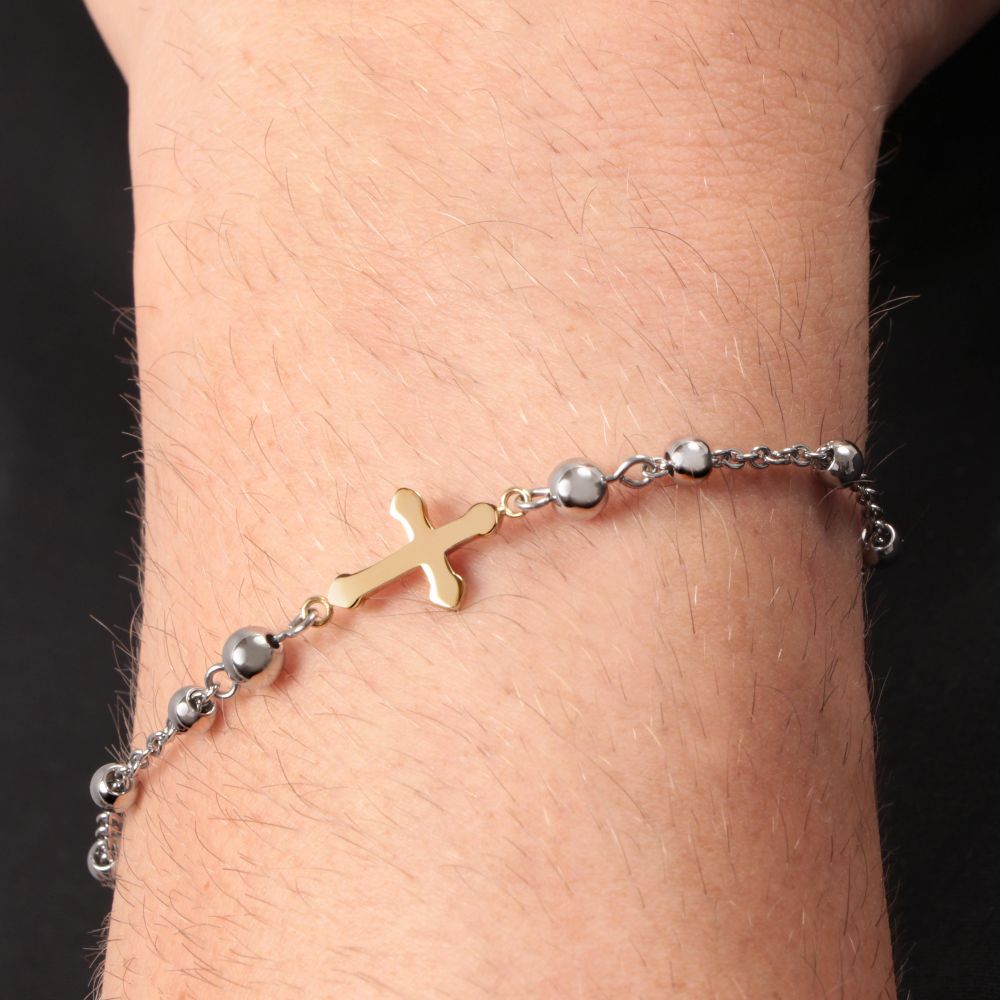 Bracciale Morellato God SANF19 rosario uomo 21cm-2b Gioielli